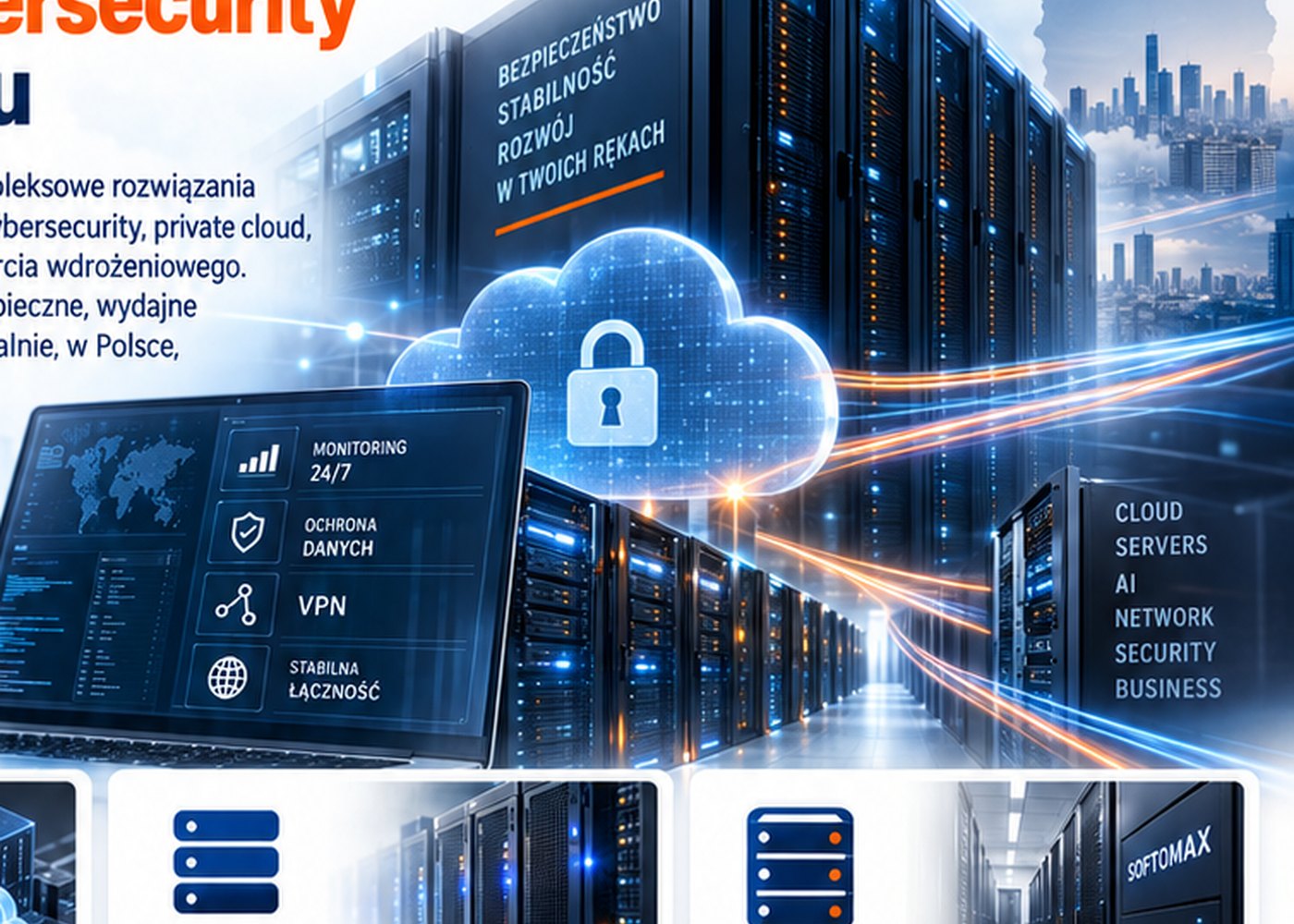 Bezpieczna infrastruktura, hosting, private cloud, cybersecurity i usługi EXATEL